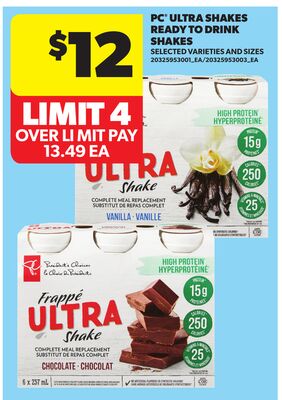 PC® ULTRA SHAKES READY TO DRINK SHAKES