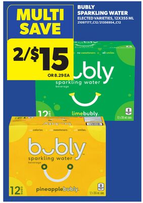 BUBLY SPARKLING WATER