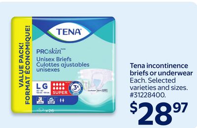 Tena incontinence briefs or underwear