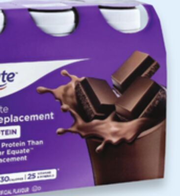 Equate high protein meal replacement shakes