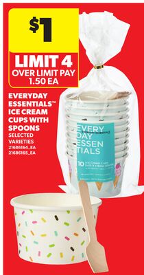 EVERYDAY ESSENTIALS™ ICE CREAM CUPS WITH SPOONS