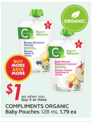 COMPLIMENTS ORGANIC Baby Pouches