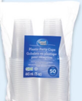Great Value red clear colour or personalized party cups