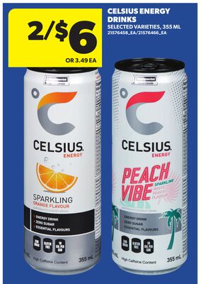 CELSIUS ENERGY DRINKS, 355 ML