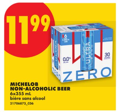 MICHELOB NON-ALCOHOLIC BEER, 6x355 mL