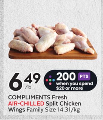 COMPLIMENTS Fresh AIR-CHILLED Split Chicken Wings