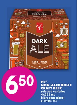PC® NON-ALCOHOLIC CRAFT BEER, 4X355 ML