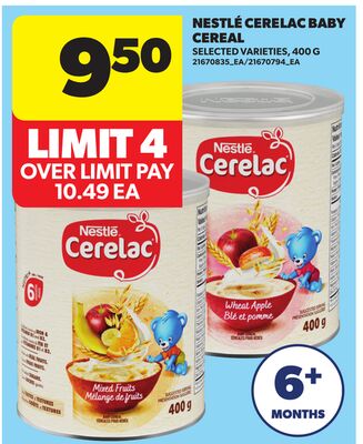 NESTLÉ CERELAC BABY CEREAL, 400 G