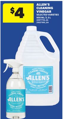 ALLEN'S CLEANING VINEGAR, 950 ML/2.5 L