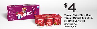 YOPLAIT TUBES®, 8 X 56 G, YOPLAIT MINIGO®, 6 X 60 G