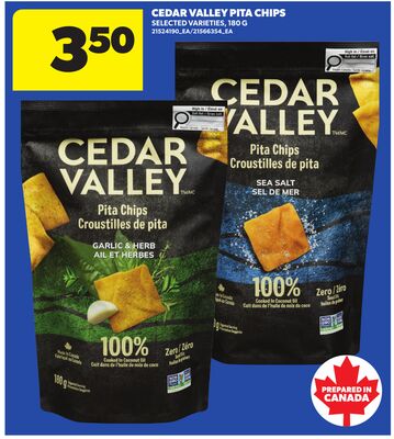 CEDAR VALLEY PITA CHIPS, 180 G