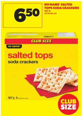 NO NAME® SALTED TOPS SODA CRACKERS, 907 G