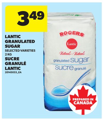 LANTIC GRANULATED SUGAR, 2 KG