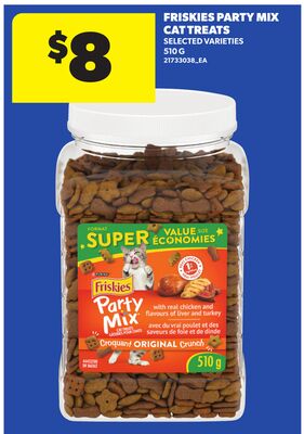FRISKIES PARTY MIX CAT TREATS, 510 G