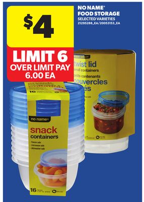 NO NAME® FOOD STORAGE