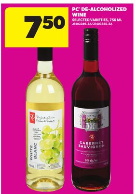 PC® DE-ALCOHOLIZED WINE, 750 ML