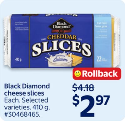 Black Diamond Cheese slices