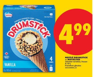 NESTLÉ DRUMSTICK or NOVELTIES, 4 - 10'S