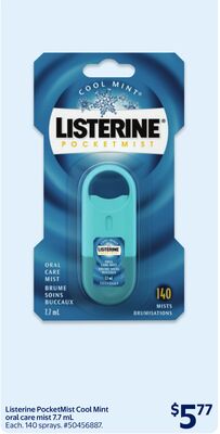 Listerine PocketMist Cool Mint oral care mist