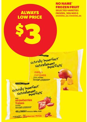 NO NAME® FROZEN FRUIT, 300/400 G
