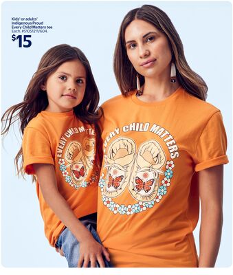 Kids' or adults' Indigenous Proud Every Child Matters tee