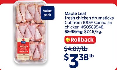 Maple Leaf fresh chicken drumsticks