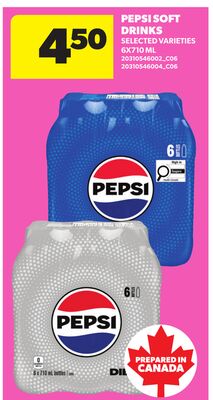 PEPSI SOFT DRINKS, 6X710 ML