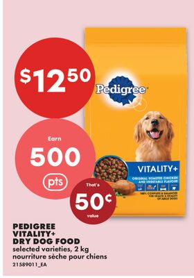 PEDIGREE VITALITY+ DRY DOG FOOD, 2 kg