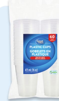 Great Value clear cups