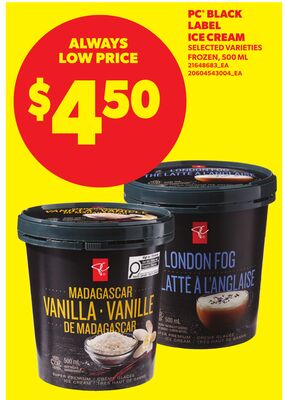 PC® BLACK LABEL ICE CREAM, 500 ML