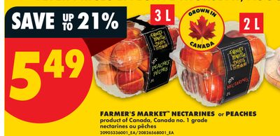 FARMER'S MARKET™ NECTARINES, 2 L OR PEACHES, 3 L