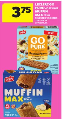 LECLERC GO PURE, 140-175 G OR MUFFIN MAX, 223 G