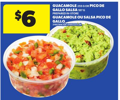 GUACAMOLE, 255 G OR PICO DE GALLO SALSA, 187 G