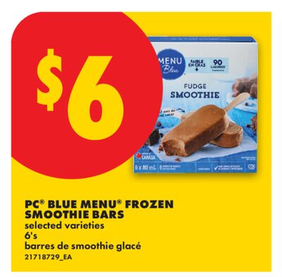 PC® BLUE MENU® FROZEN SMOOTHIE BARS, 6's