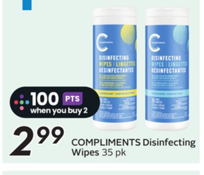 COMPLIMENTS Disinfecting Wipes