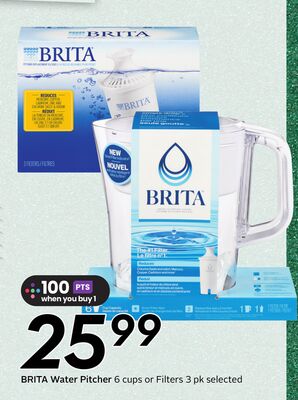 Water Pitcher 6 cups or Filters 3 pk