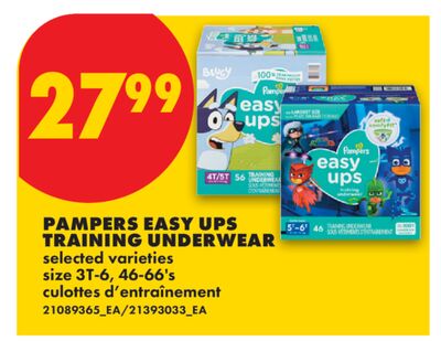 PAMPERS EASY UPS TRAINING UNDERWEAR, 46-66's