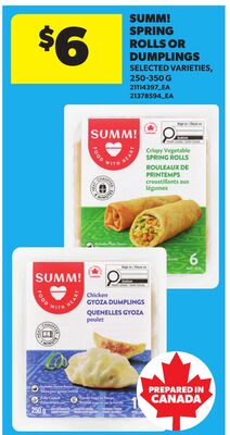 SUMM! SPRING ROLLS OR DUMPLINGS, 250-350 G