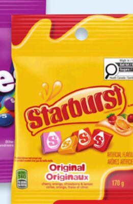 Starburst candy sharing bag