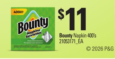 BOUNTY NAPKIN, 400'S
