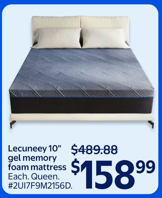 Lecuneey 10" gel memory foam mattress