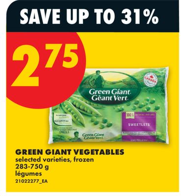GREEN GIANT VEGETABLES, 283-750 g