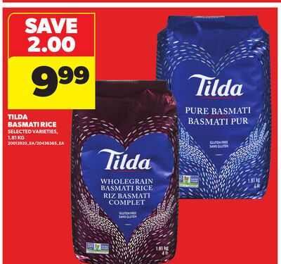 TILDA BASMATI RICE, 1.81 KG