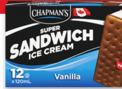Chapman's Super sandwich novelties 12 x 120 mL