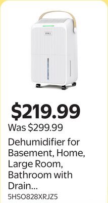 Dehumidifier for Basement, Home, Large Room, Bathroom with Drain Hose Max 34 Pints | KNKA 2000 Sq.Ft | Three Operation Modes | Intelligent Humidity Control | Dry Clothes | 24HR Timer – Brand New
