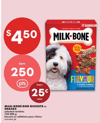 MILK-BONE DOG BISCUITS or SNACKS, 750 - 900 g