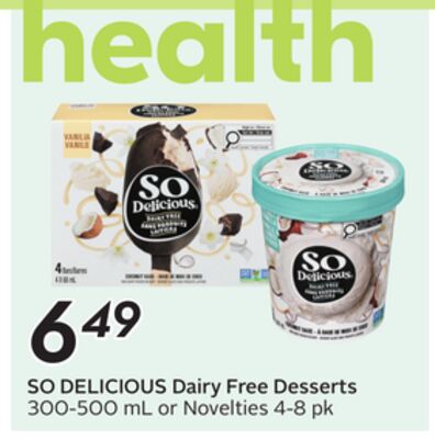 SO DELICIOUS Dairy Free Desserts