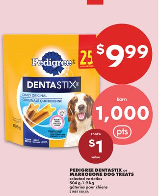 PEDIGREE DENTASTIX or MAXIMIZED DOG TREATS, 504 g - 1.9 kg