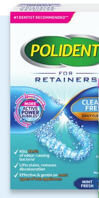 Polident retainer cleansers