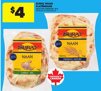 SURAJ® NAAN FLATBREADS, 10'S